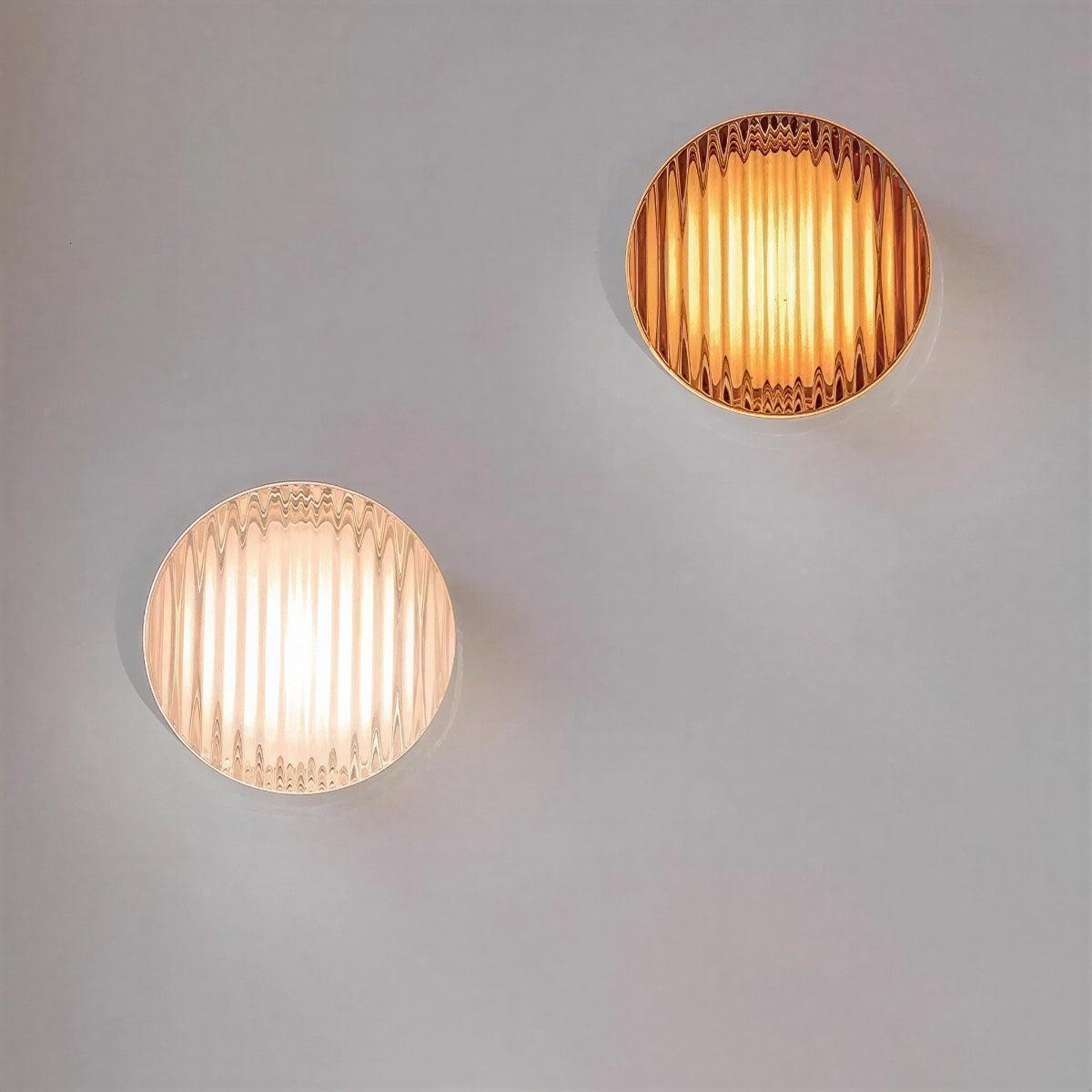 Modern Wall Sconce Light With Grated Design And Ambient Glow