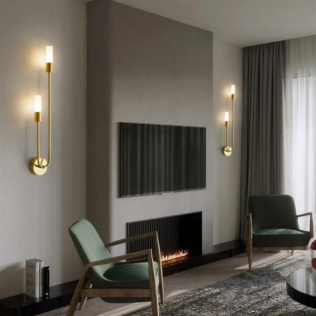 Modern Wall Sconce Light With Hanging Or Upright Dual Glow