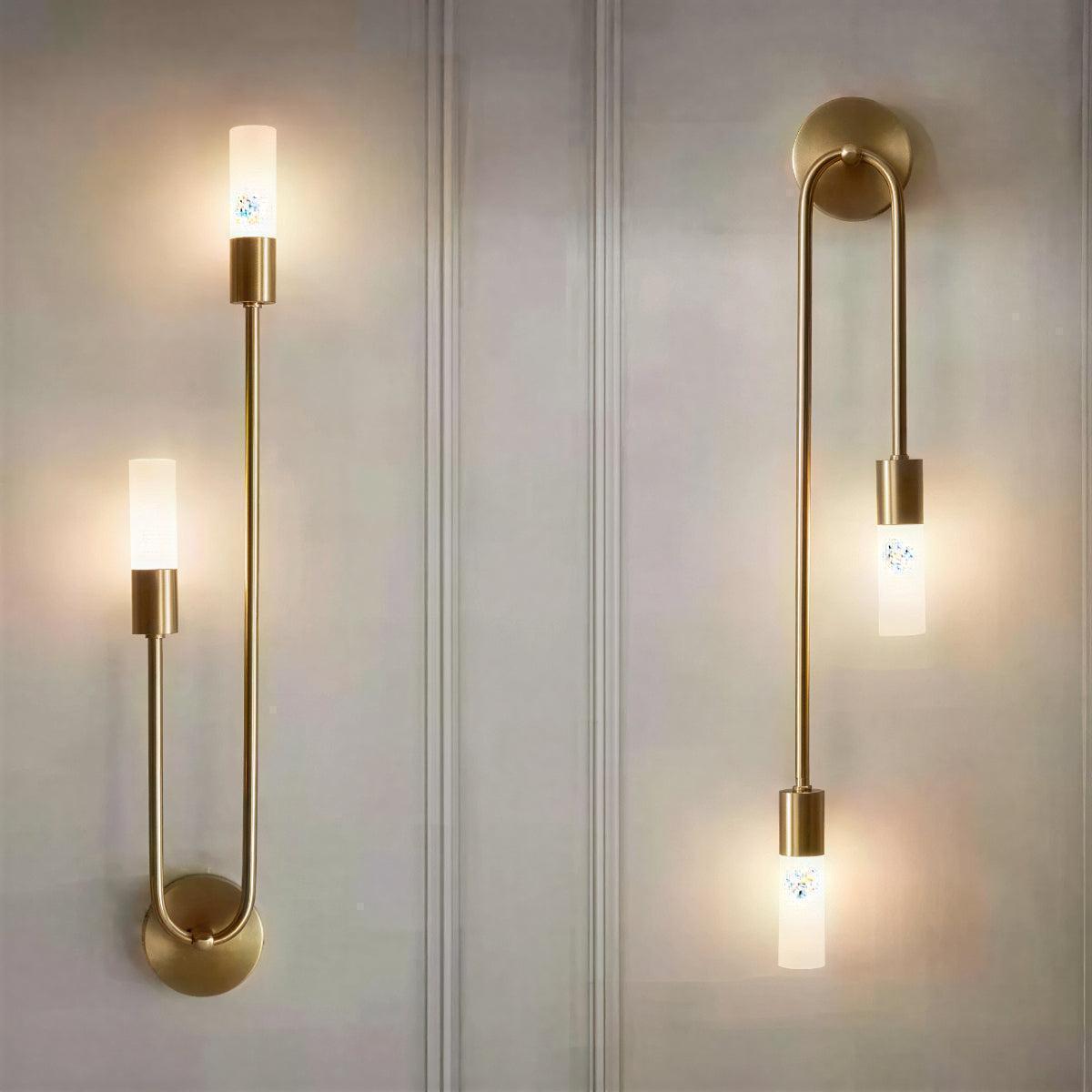 Modern Wall Sconce Light With Hanging Or Upright Dual Glow