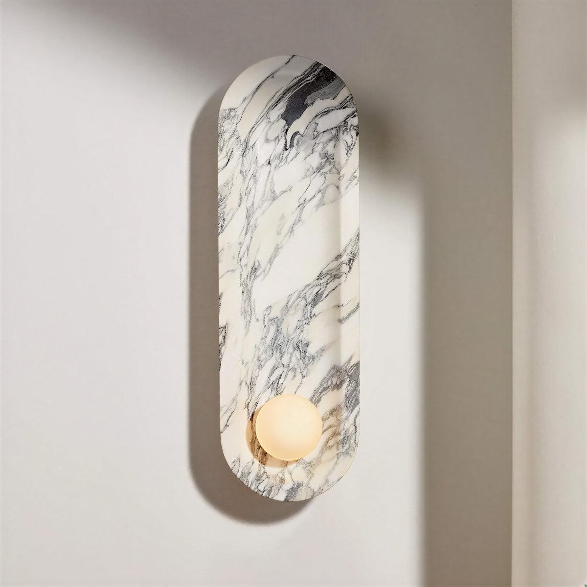 Modern Wall Sconce Light With Sculptural Oval Design