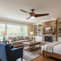 Modern Wooden Ceiling Fan Light And Remote Control Fan and Curved Blades