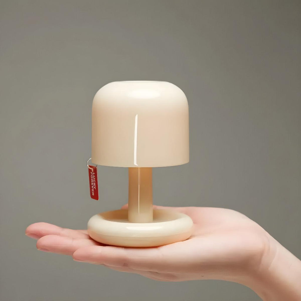 Mushroom Retro Styled Cordless Battery Operated Table Lamp With Touch Control