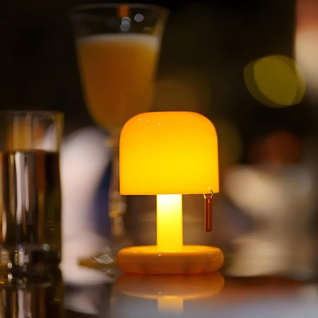 Mushroom Retro Styled Cordless Battery Operated Table Lamp With Touch Control
