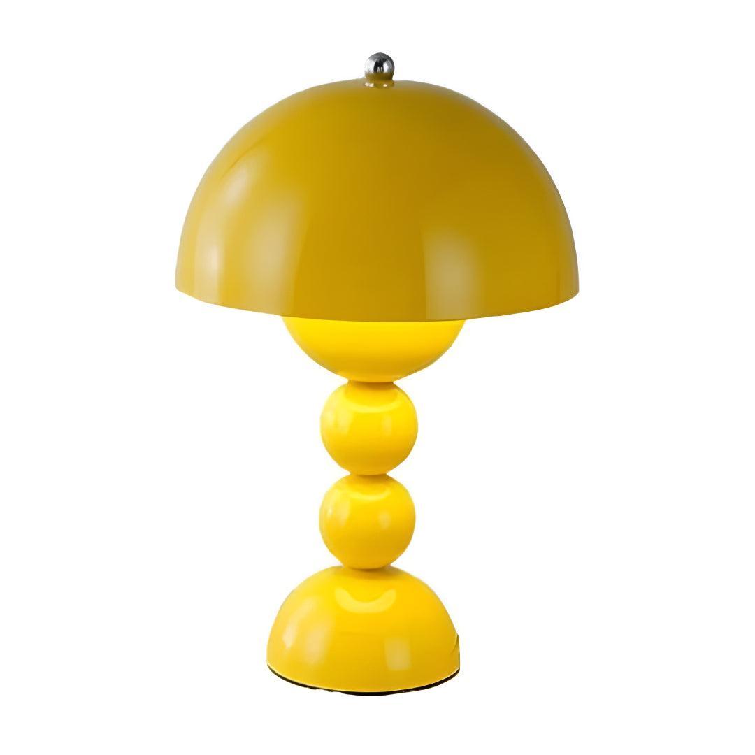 Mushroom Styled Portable Cordless Table Lamp With Minimalist Rechargeable Lighting