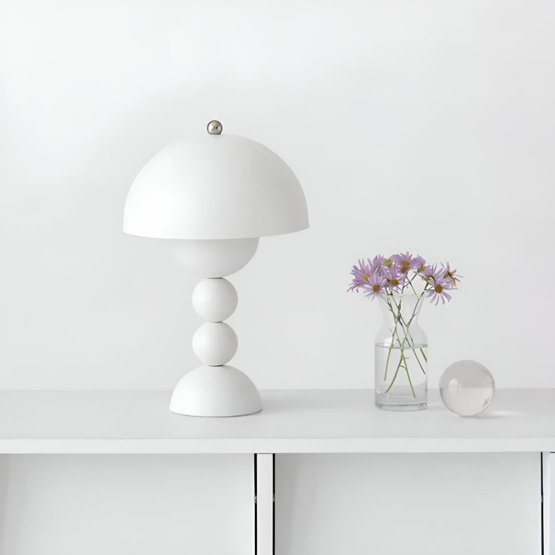 Mushroom Styled Portable Cordless Table Lamp With Minimalist Rechargeable Lighting