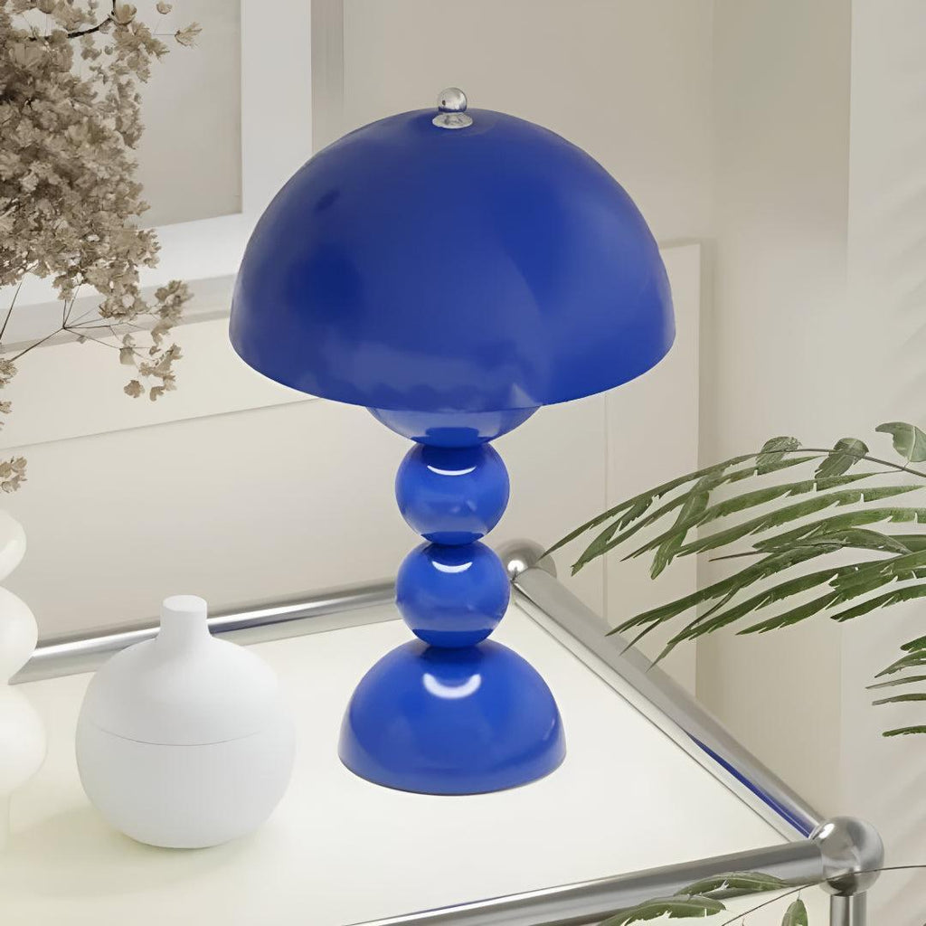 Mushroom Styled Portable Cordless Table Lamp With Minimalist Rechargeable Lighting