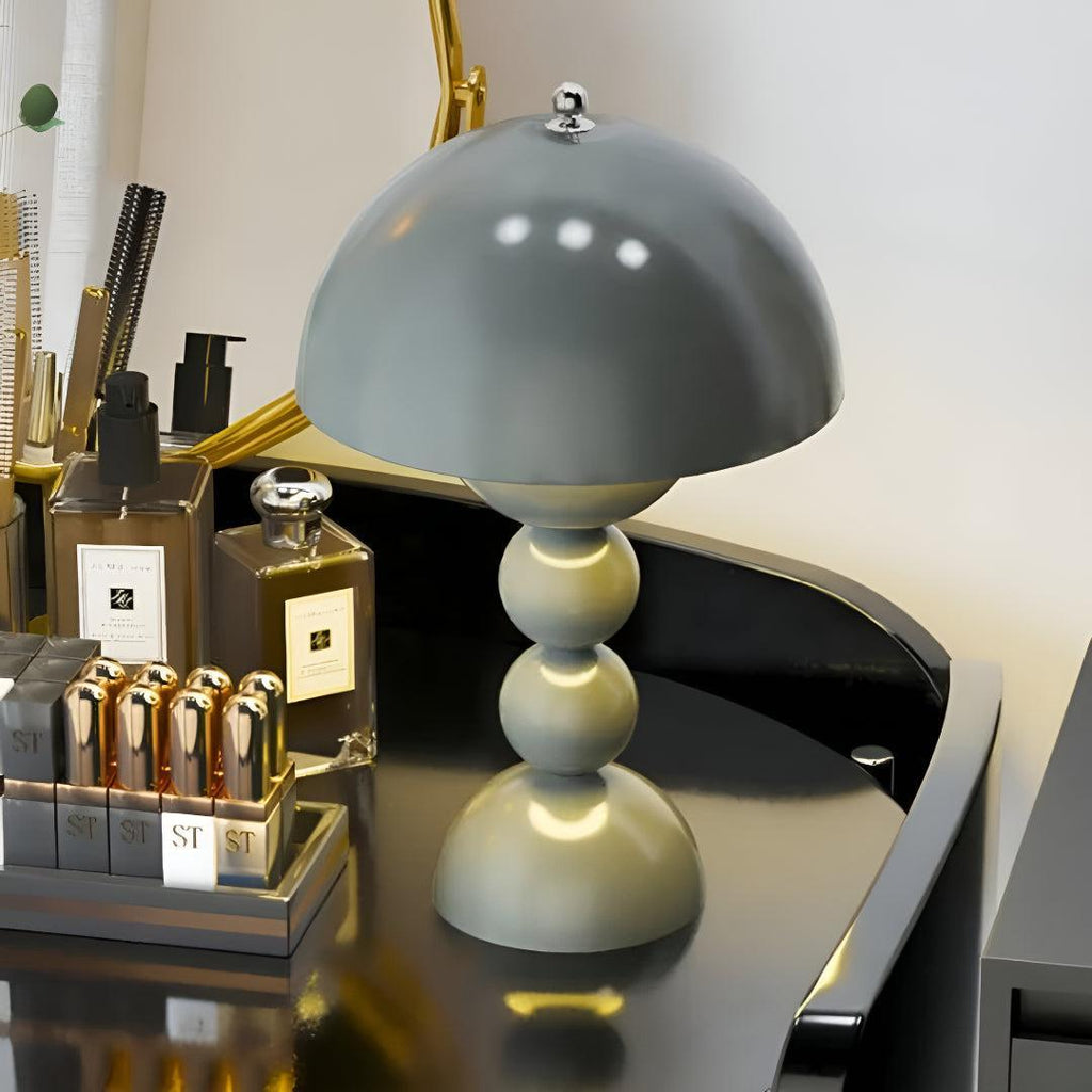 Mushroom Styled Portable Cordless Table Lamp With Minimalist Rechargeable Lighting