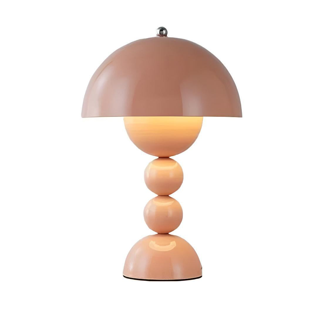 Mushroom Styled Portable Cordless Table Lamp With Minimalist Rechargeable Lighting