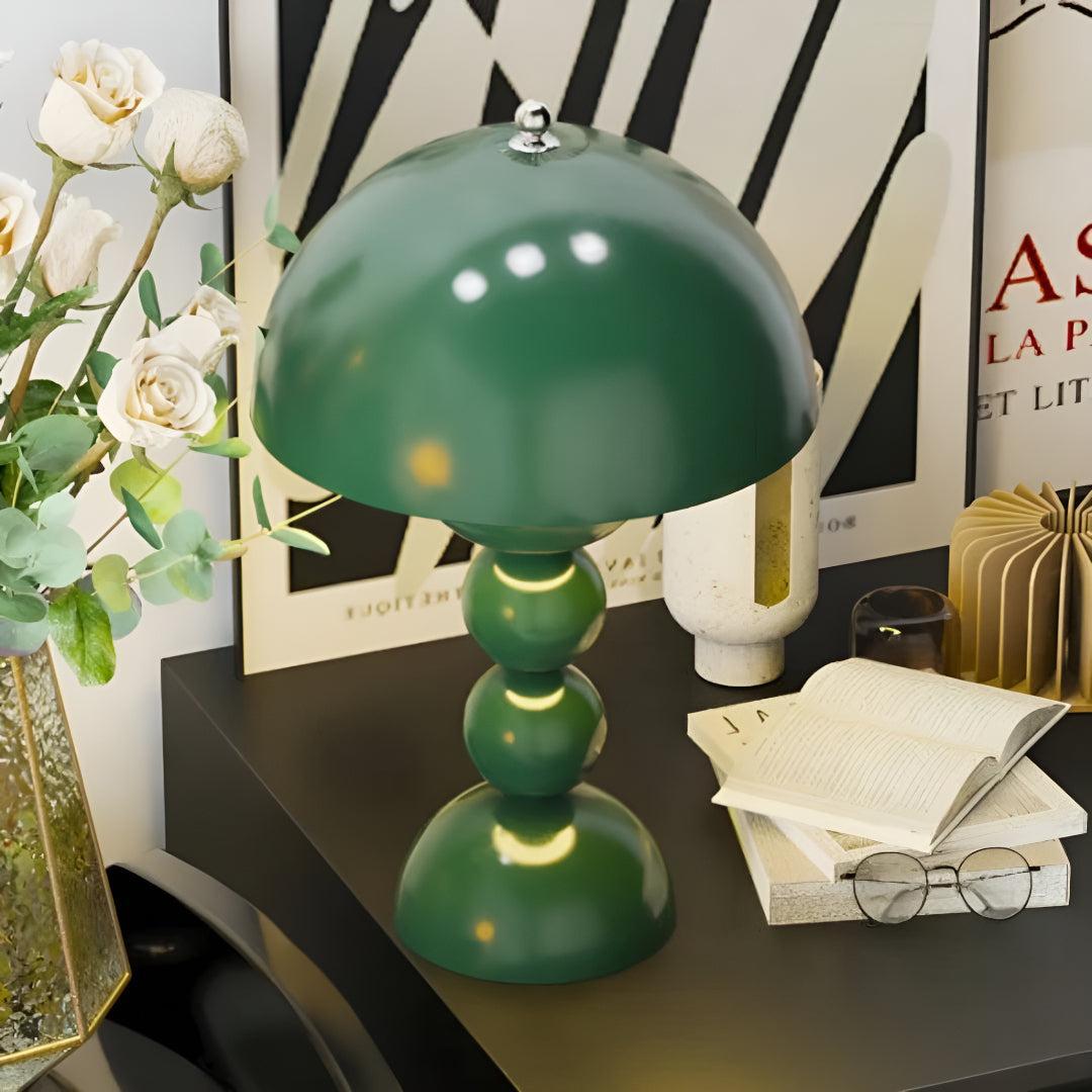 Mushroom Styled Portable Cordless Table Lamp With Minimalist Rechargeable Lighting