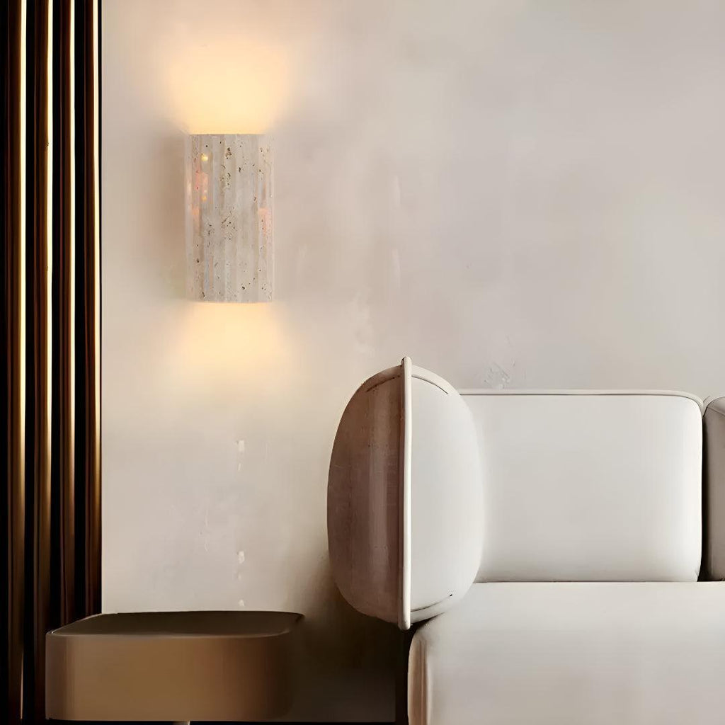 Natural Stone Wall Sconce Light Fixtures With Atmospheric Illumination