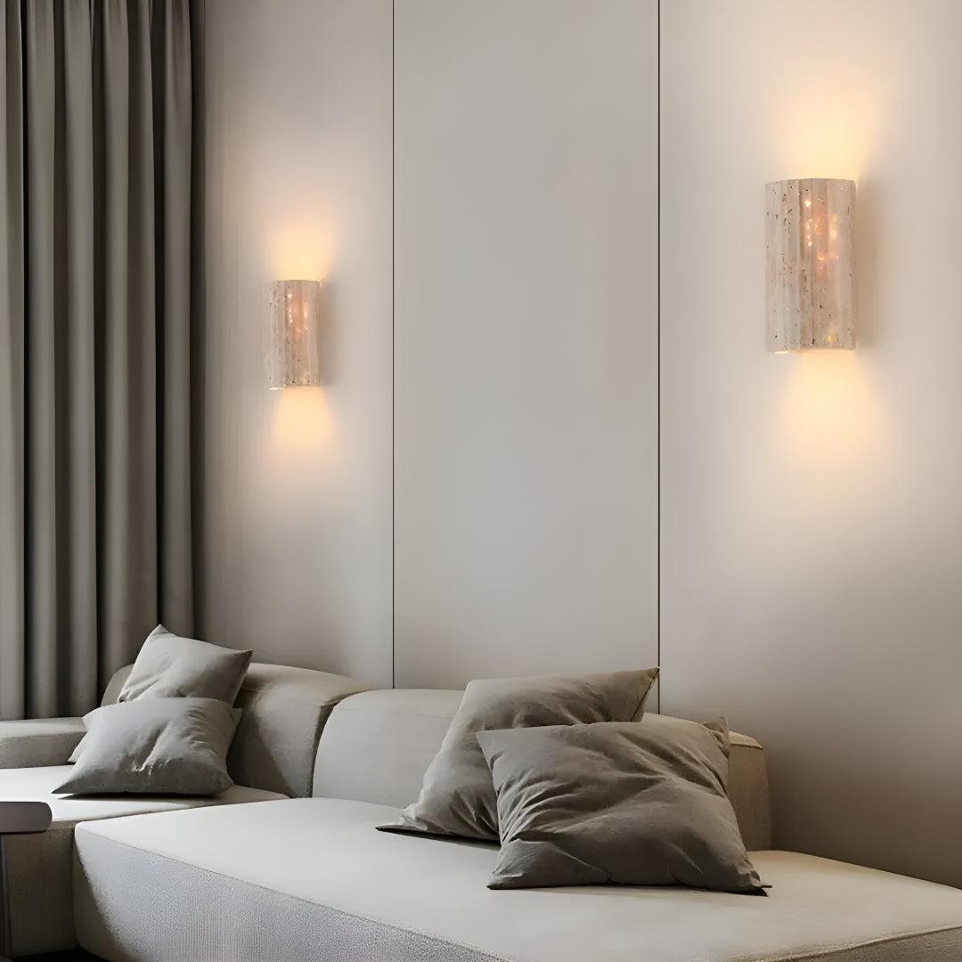 Natural Stone Wall Sconce Light Fixtures With Atmospheric Illumination