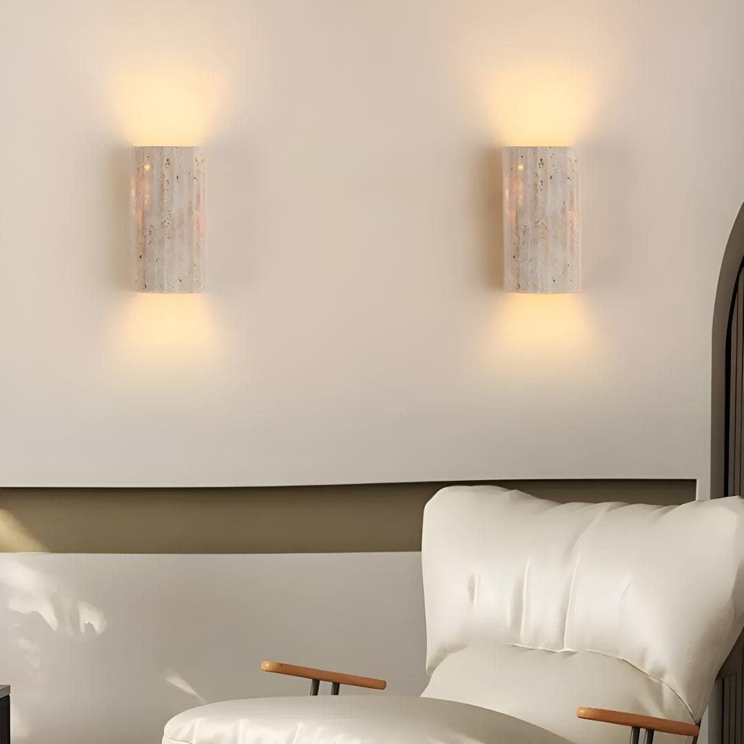 Natural Stone Wall Sconce Light Fixtures With Atmospheric Illumination