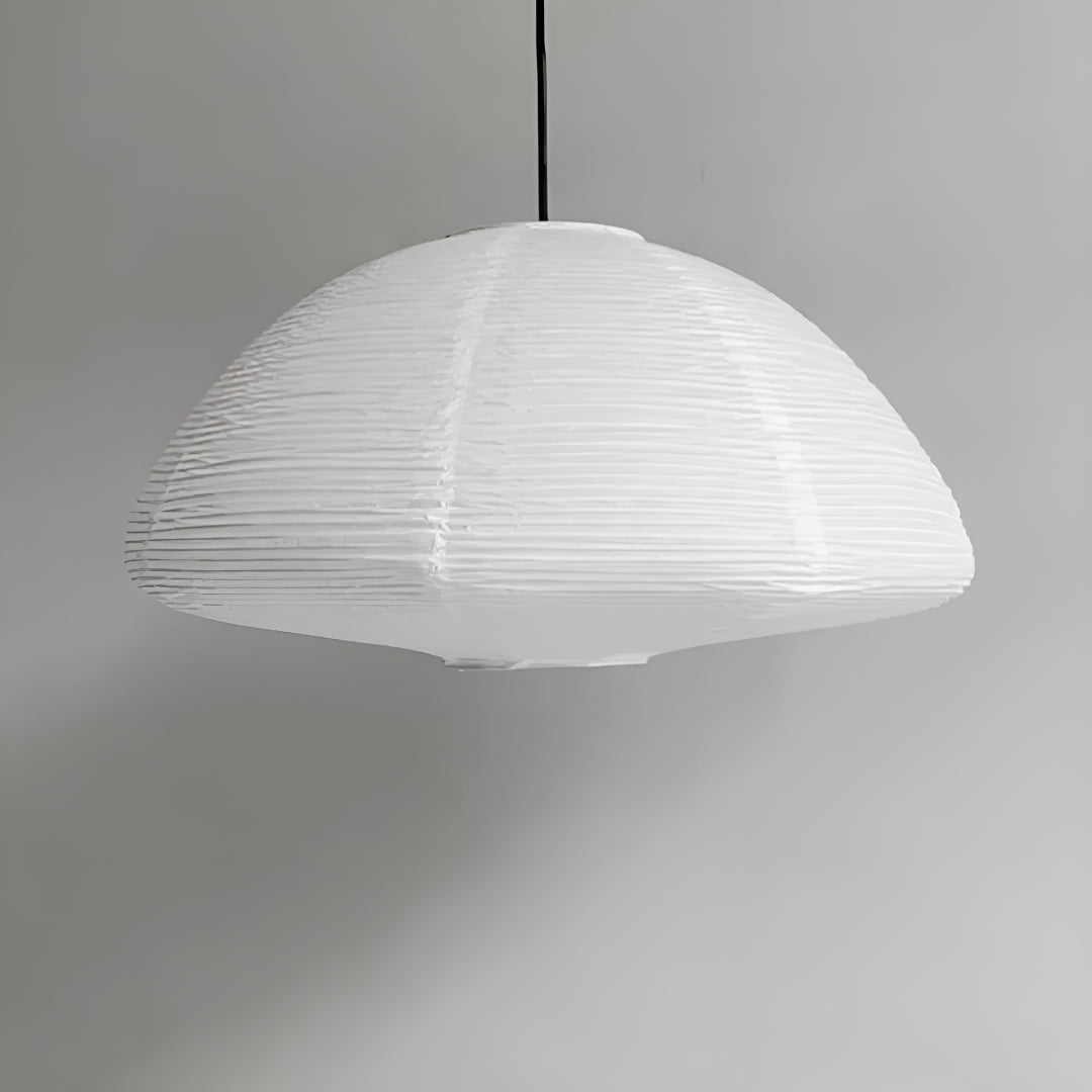 Noguchi Japandi Mid Century Pendant Light Fixture With Paper Design
