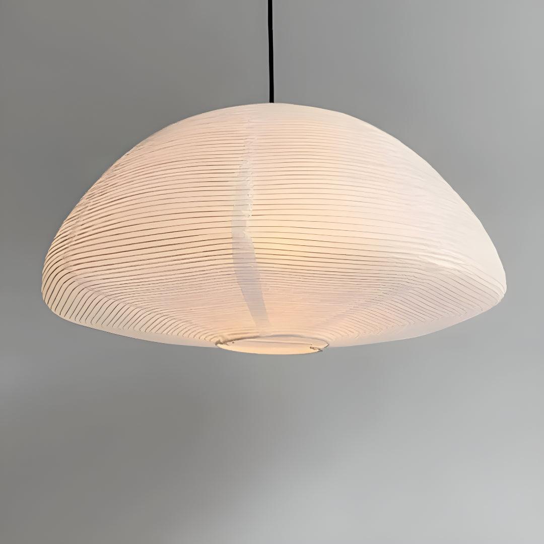 Noguchi Japandi Mid Century Pendant Light Fixture With Paper Design