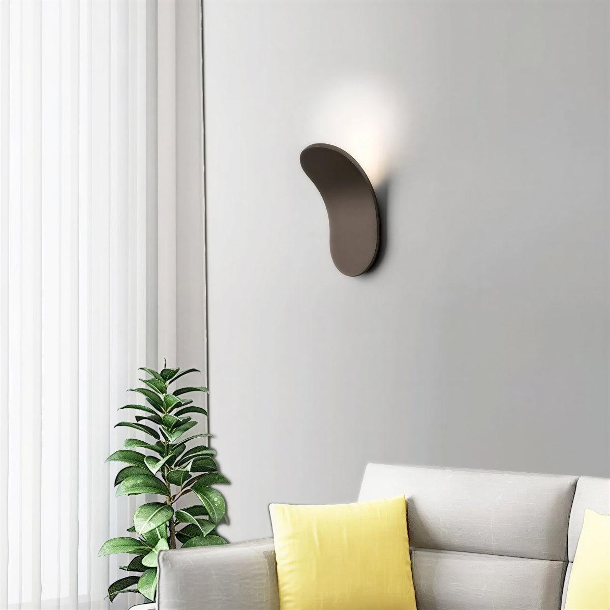 Nordic Curved Sculptural Wall Sconce Light With Ambient Wall Lighting
