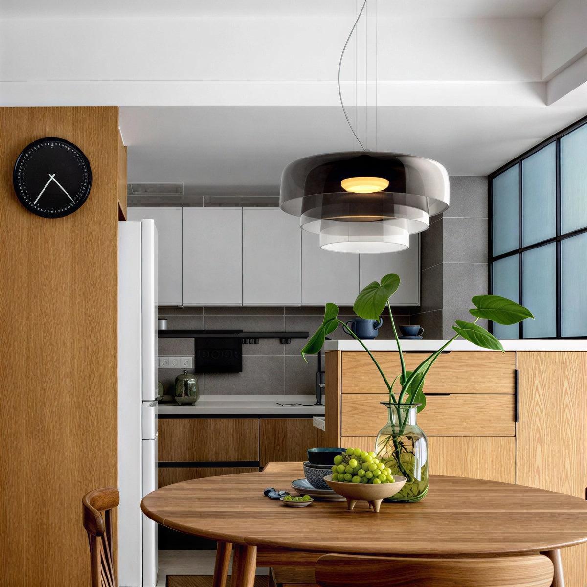 Nordic Glass Pendant Light Featuring Tiered Design