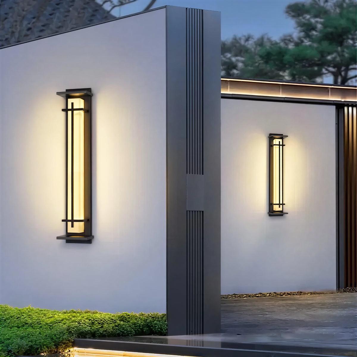 Outdoor Alabaster Diffused Wall Light Lantern For Outdoor Exterior Areas
