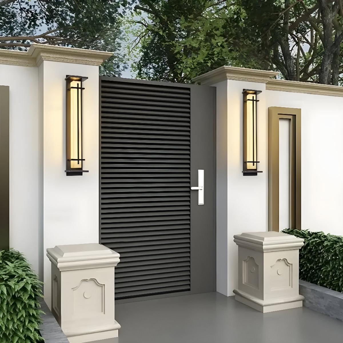 Outdoor Alabaster Diffused Wall Light Lantern For Outdoor Exterior Areas