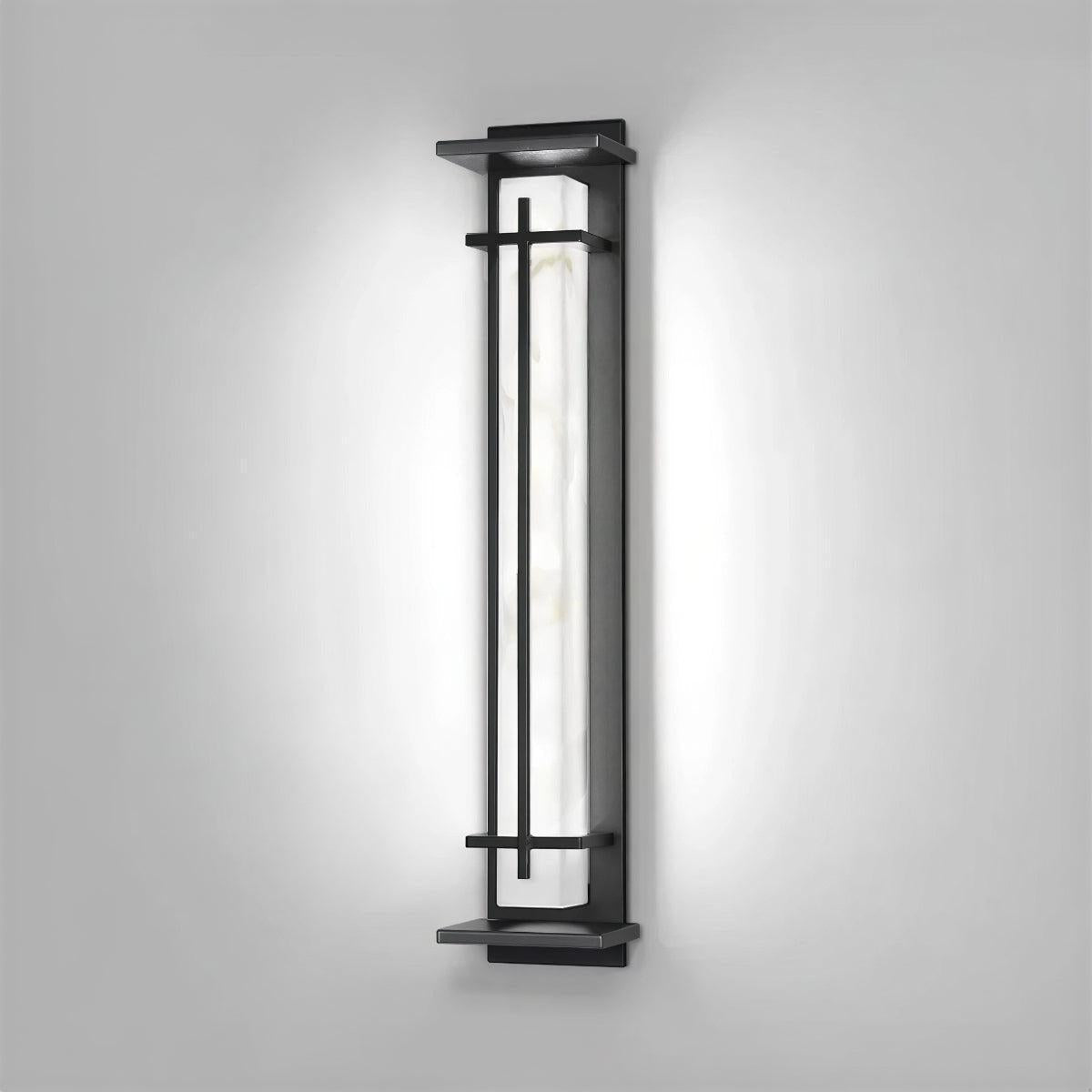 Outdoor Alabaster Diffused Wall Light Lantern For Outdoor Exterior Areas