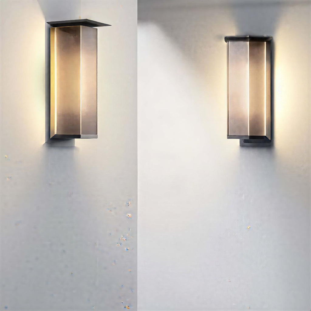 Outdoor Exterior Rectangular Box Wall Light Lantern