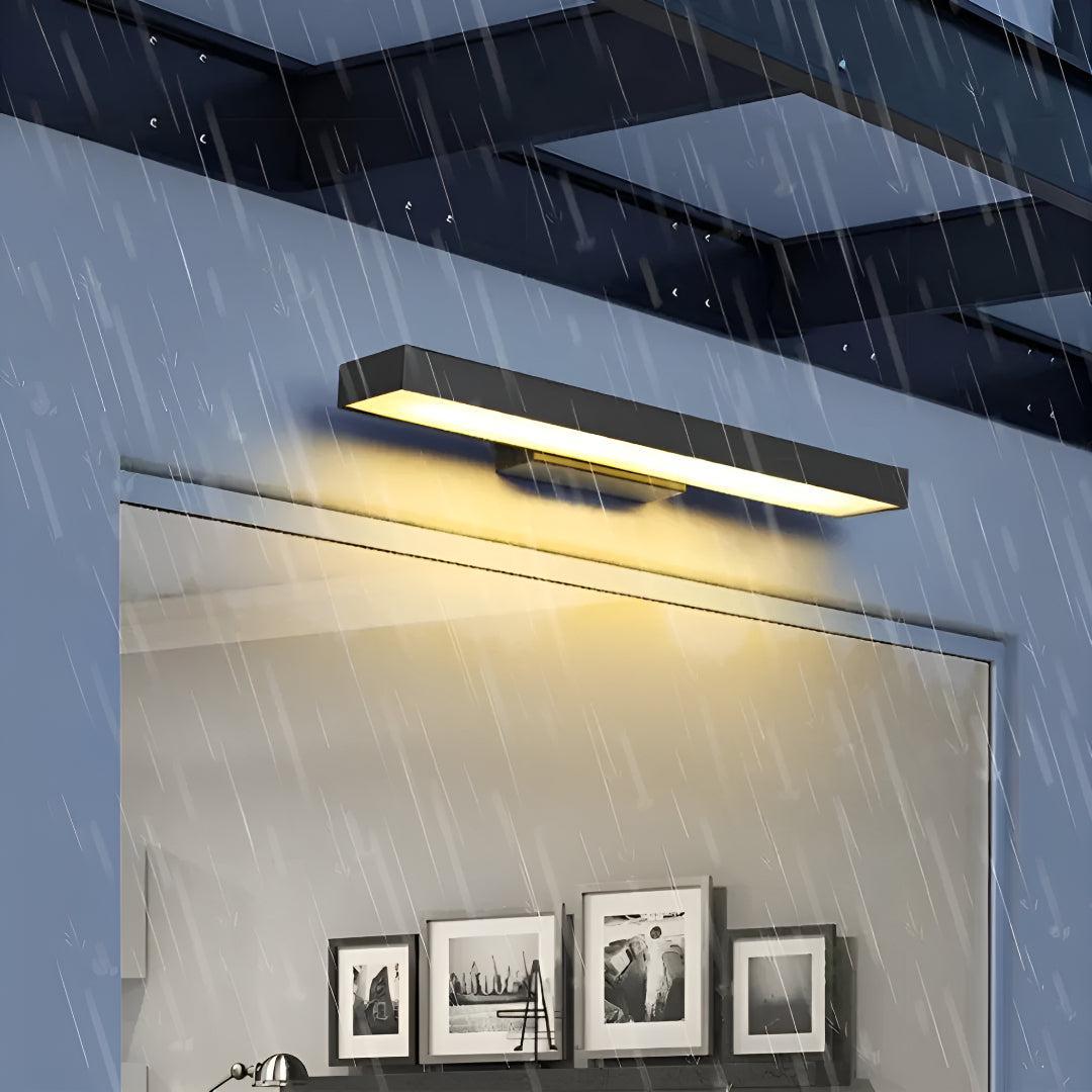 Outdoor Exterior Rectangular Wall Light With Motion Sensor