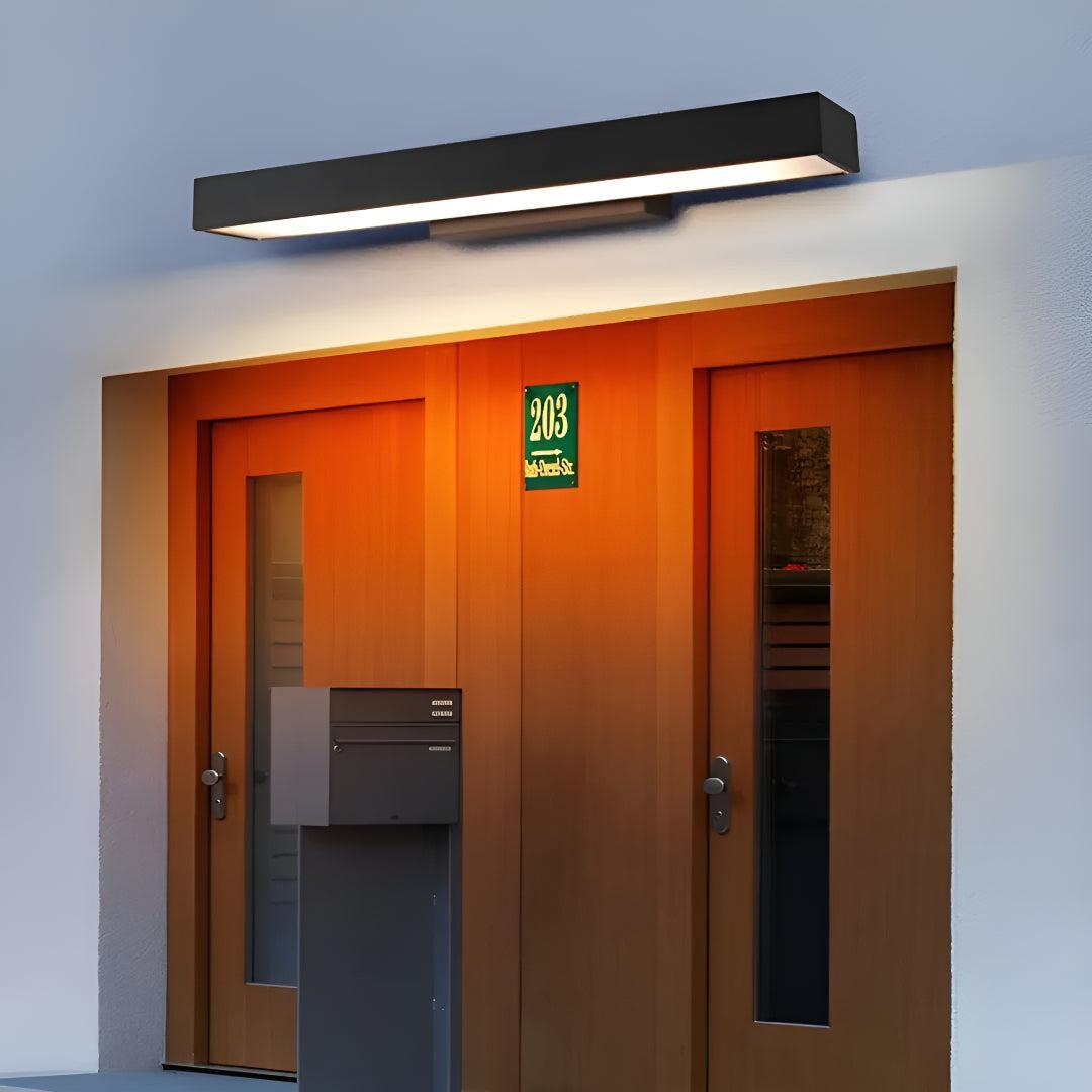Outdoor Exterior Rectangular Wall Light With Motion Sensor