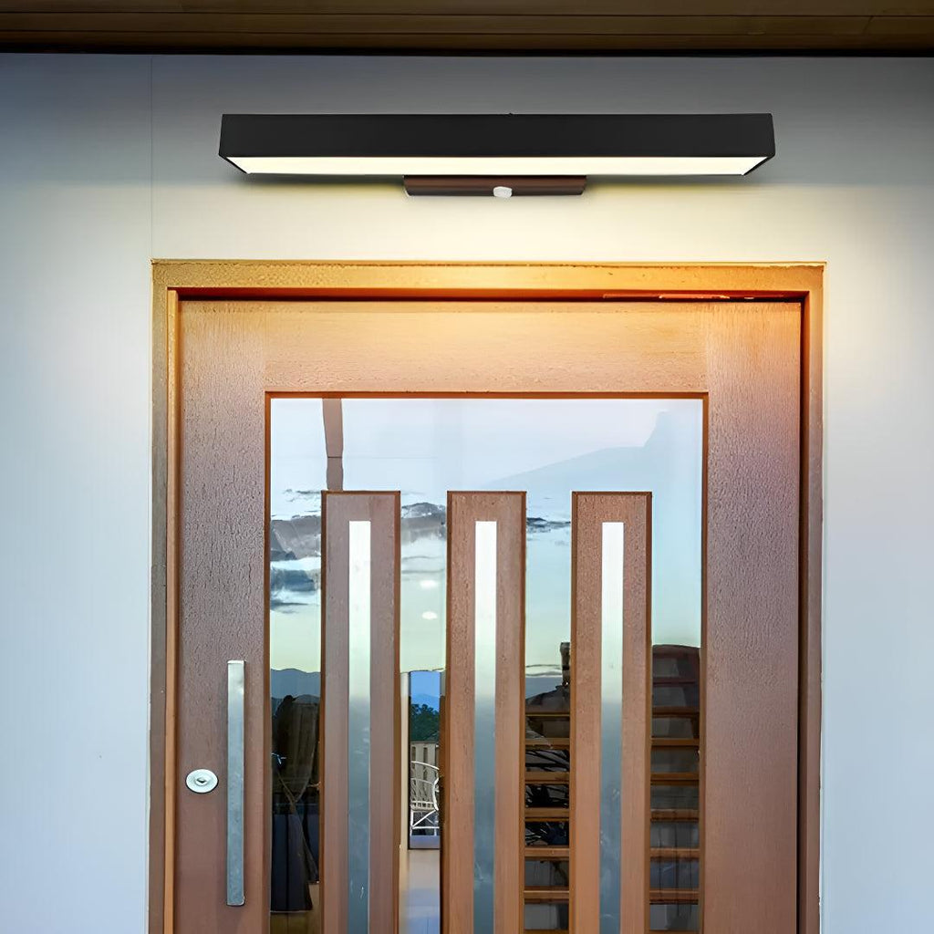 Outdoor Exterior Rectangular Wall Light With Motion Sensor