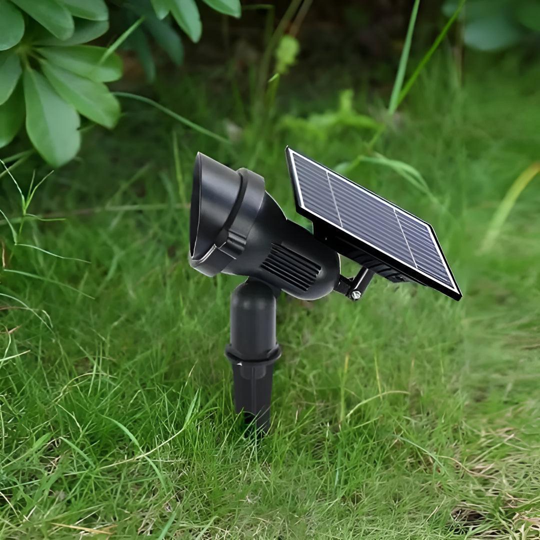 Outdoor Exterior Solar Powered Pathway Landscape Light With Stake To Put In Ground And Adjustable Illumination