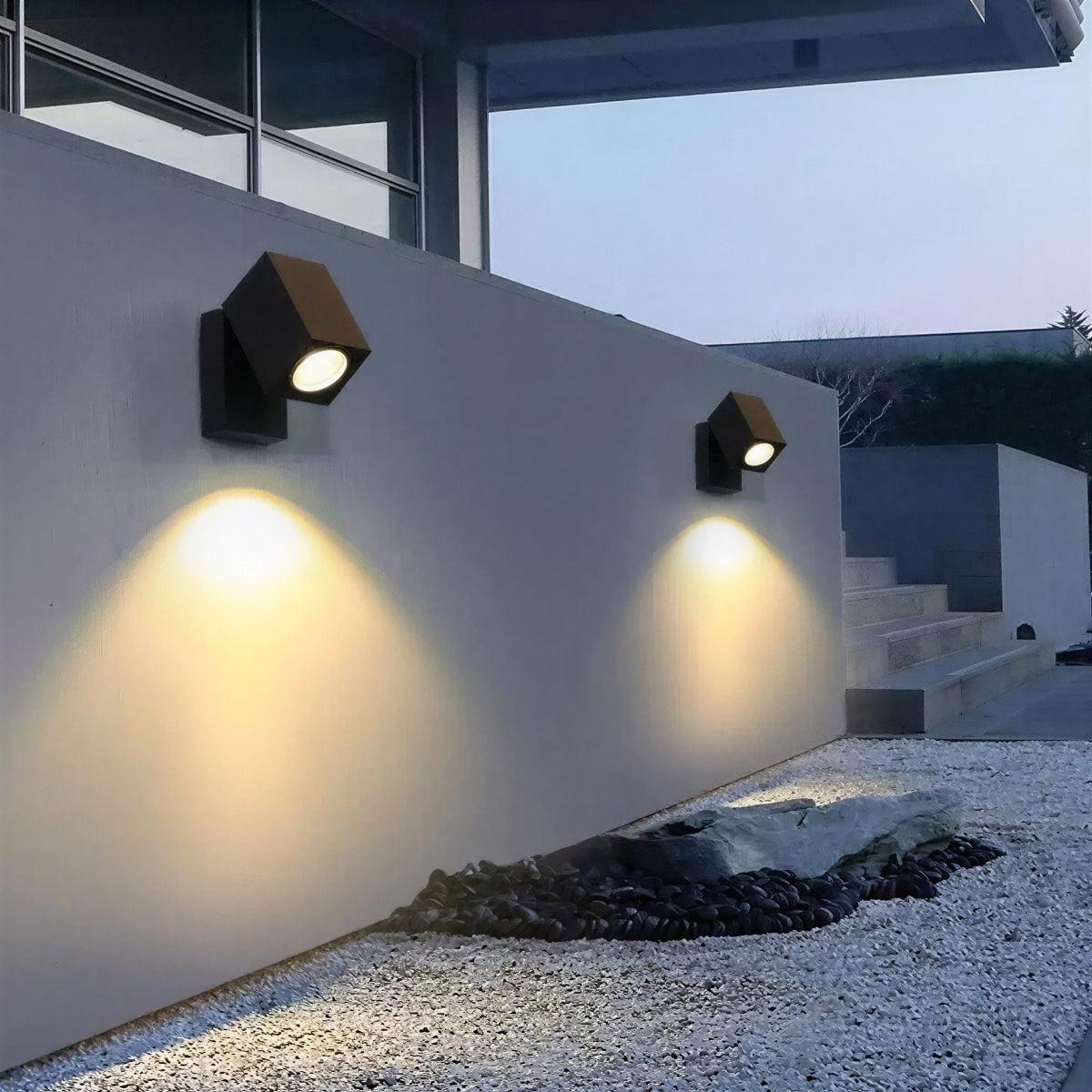 Outdoor Exterior Wall Light Lamp With Adjustable Swivel LED Spotlight