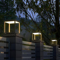 Outdoor Fence Post Light Fixture With Open Frame Design