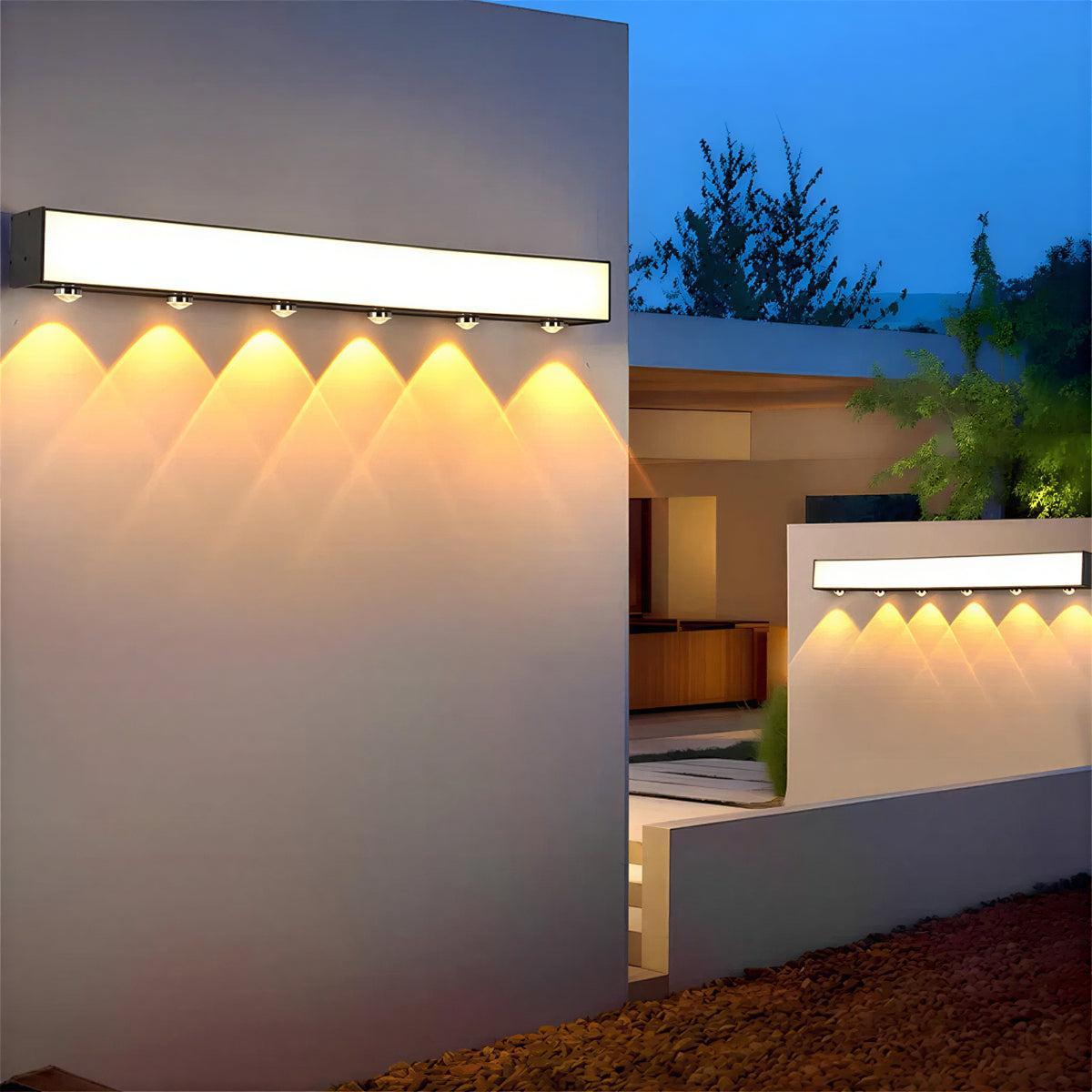 Outdoor Long Wall Light Bar With Multi Beam Spotlight Effect