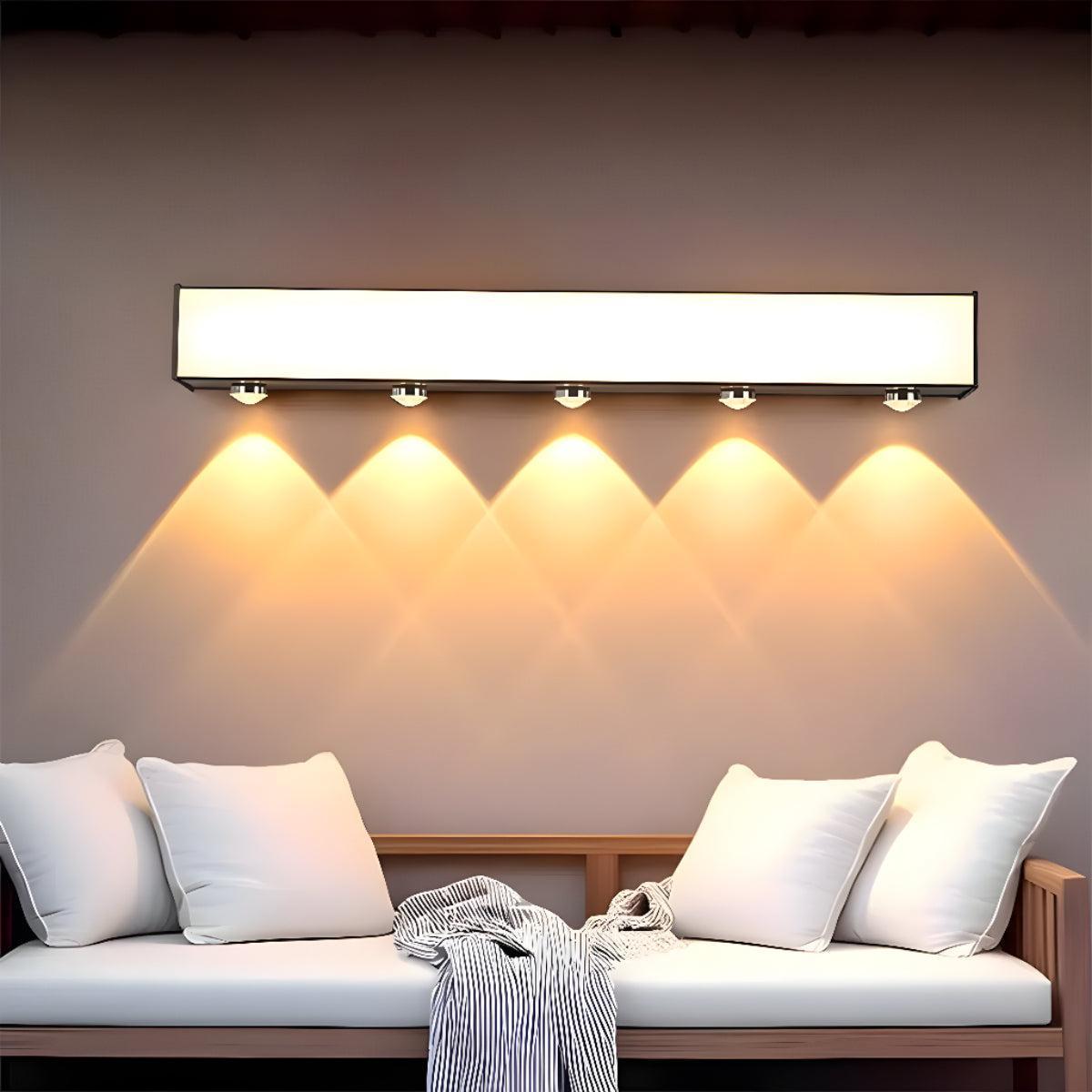 Outdoor Long Wall Light Bar With Multi Beam Spotlight Effect