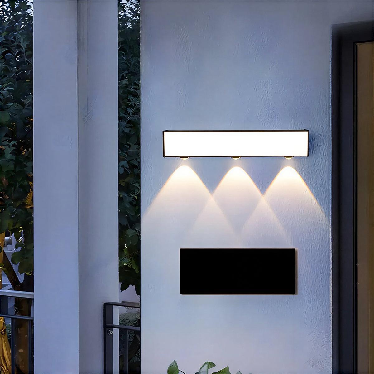 Outdoor Long Wall Light Bar With Multi Beam Spotlight Effect