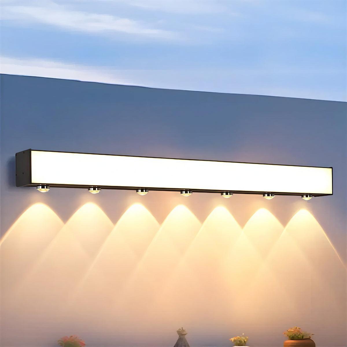 Outdoor Long Wall Light Bar With Multi Beam Spotlight Effect