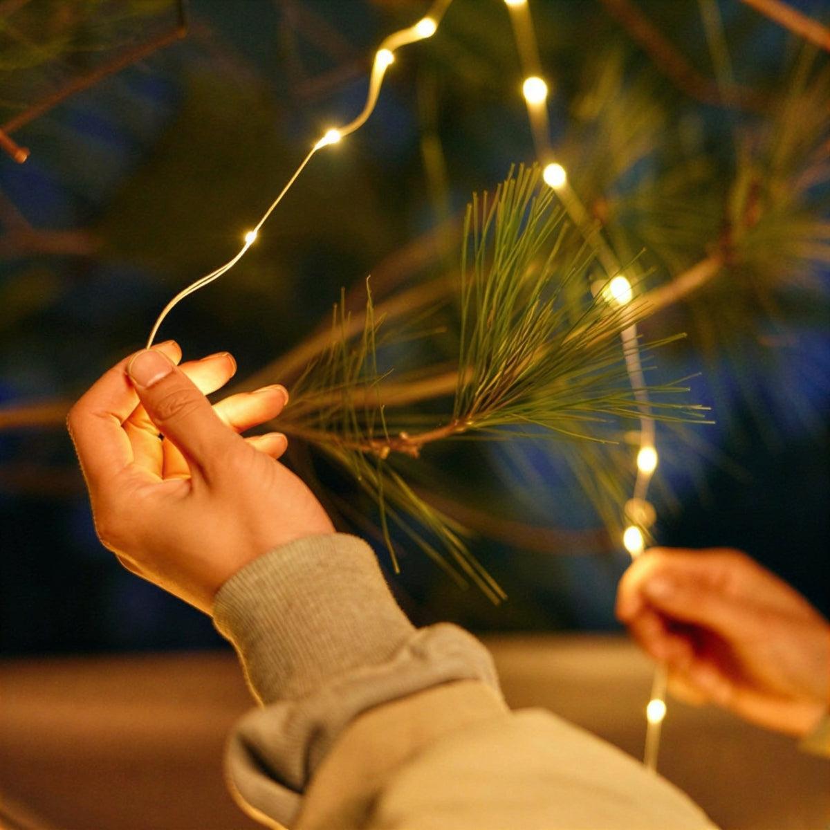 Outdoor Retractable String Lights With Crank Storage