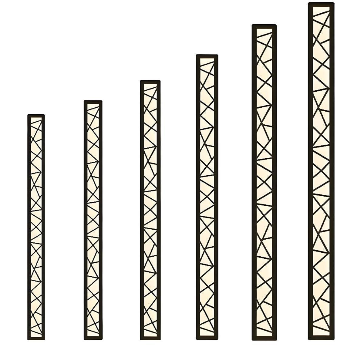 Outdoor Wall Light Fixture With Geometric Lattice LED Bar