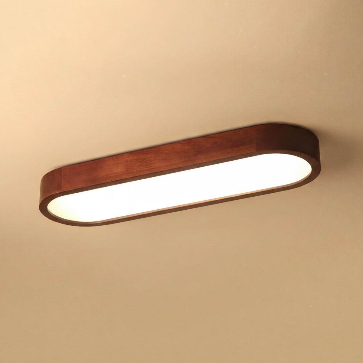 Oval Shaped Linear Flush Mount Ceiling Light Fixture