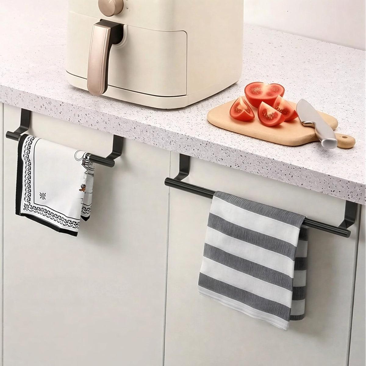 Over Door Hand Towel Holder For Kitchen And Bathroom Cabinets