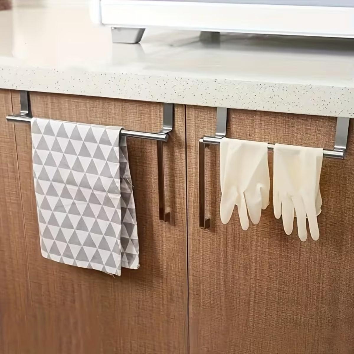 Over Door Hand Towel Holder For Kitchen And Bathroom Cabinets