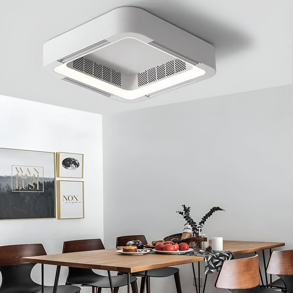 Overhead Hanging Ceiling Light Fan With Multi-functional Bladeless Design