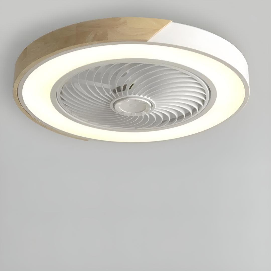 Overhead Quiet Semi Flush Ceiling Fan Light With Remote Controlled
