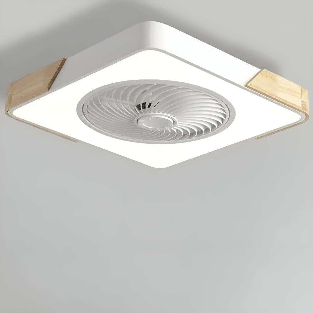 Overhead Quiet Semi Flush Ceiling Fan Light With Remote Controlled