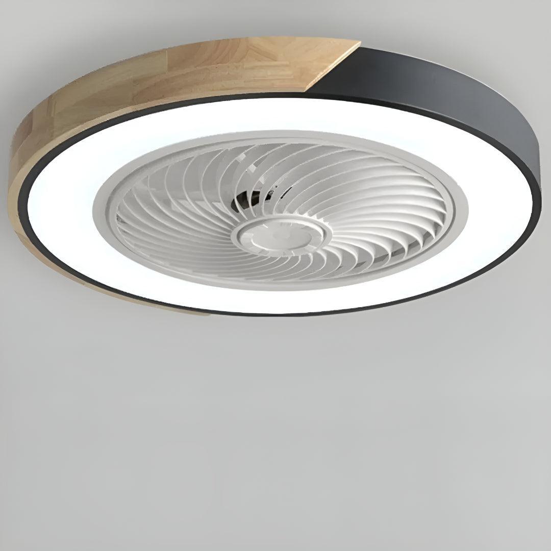 Overhead Quiet Semi Flush Ceiling Fan Light With Remote Controlled