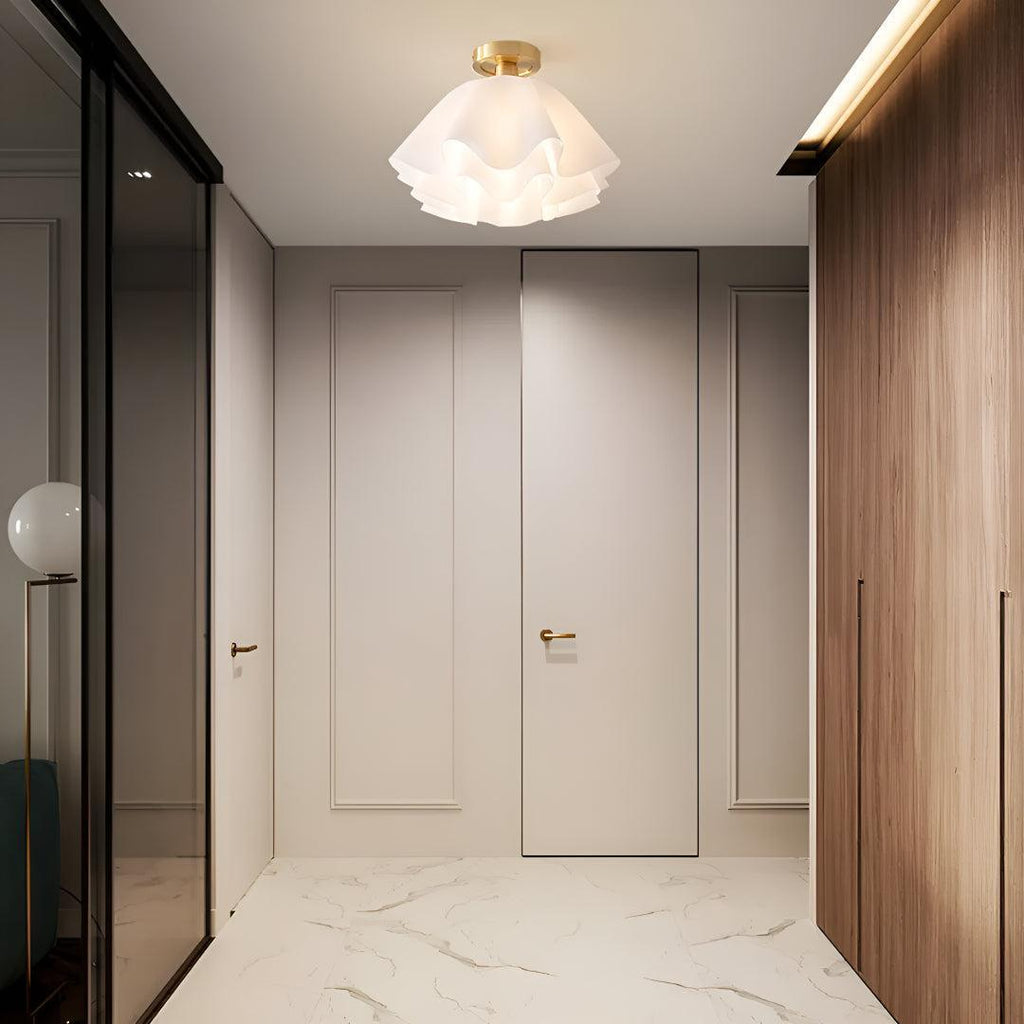 Pleated Layered Flush Mount Ceiling Lighting Fixture
