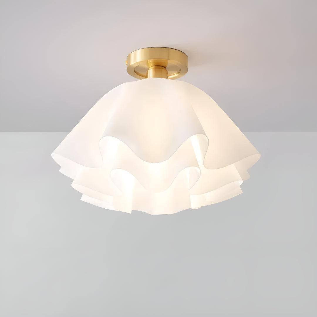 Pleated Layered Flush Mount Ceiling Lighting Fixture