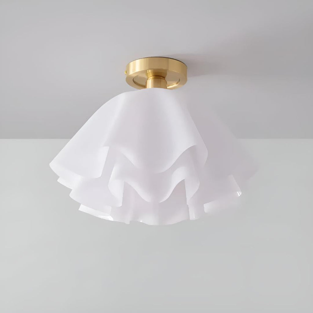 Pleated Layered Flush Mount Ceiling Lighting Fixture