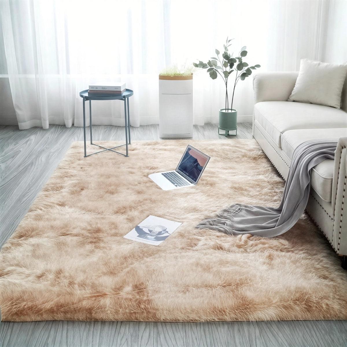 Plush Shag Carpet Rug With Non Slip Backing