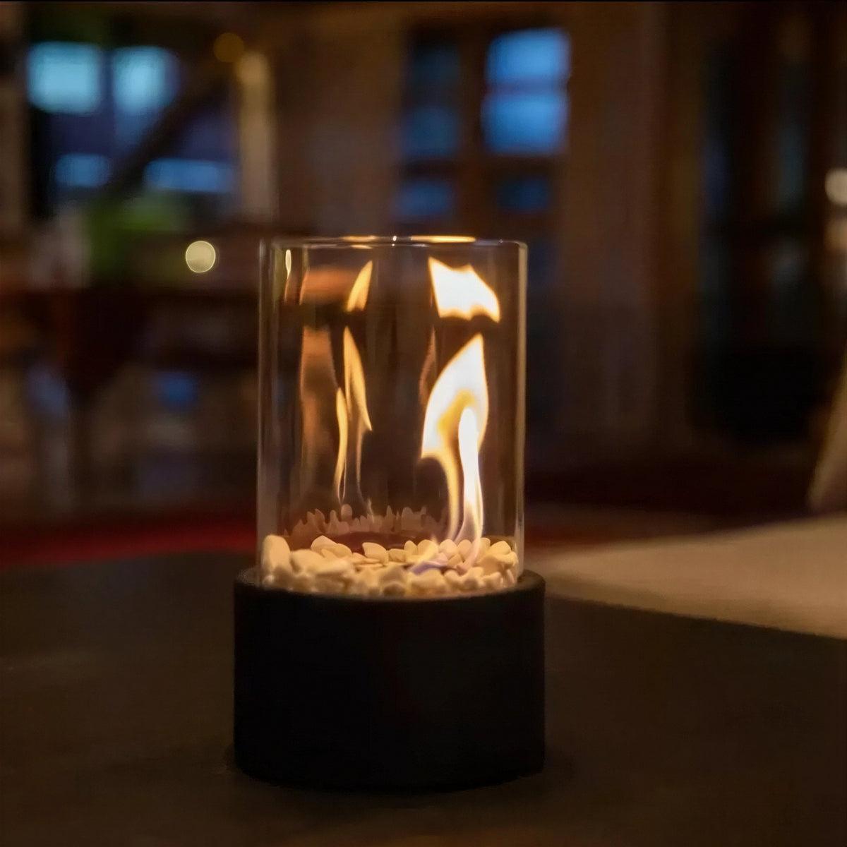 Portable Tabletop Fire Pit With Smokeless Flame Burner With Ethanol Burner