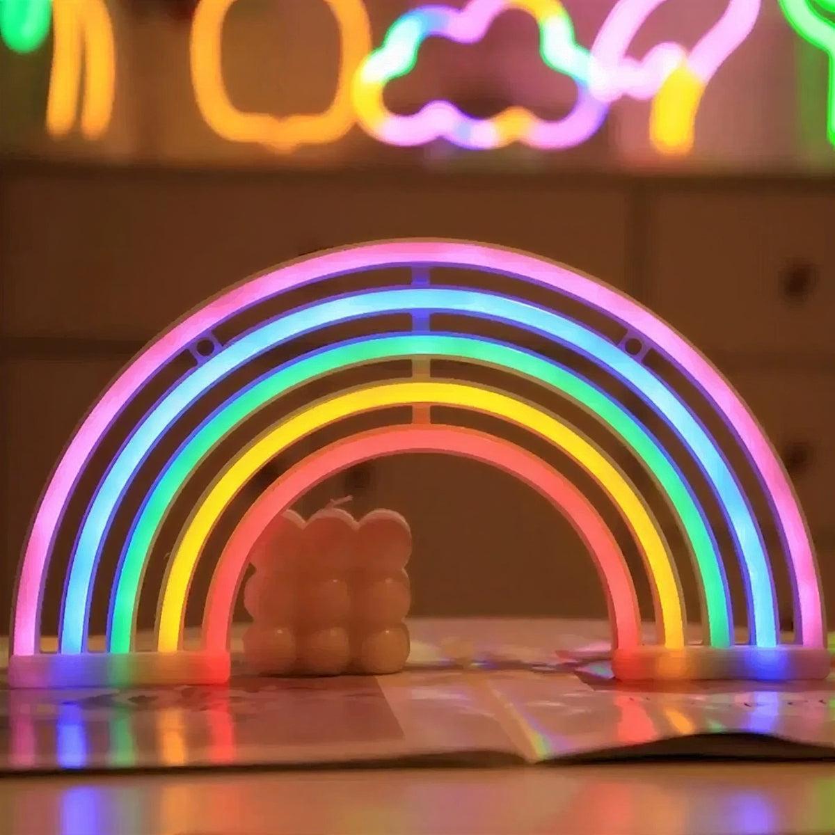 Rainbow Styled Battery Operated Table Light With Arch Design