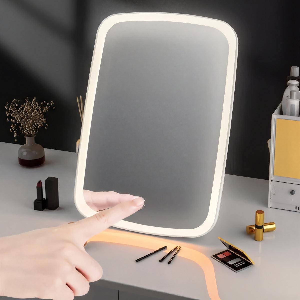 Rechargeable Makeup Mirror With Adjustable Touch Dimming